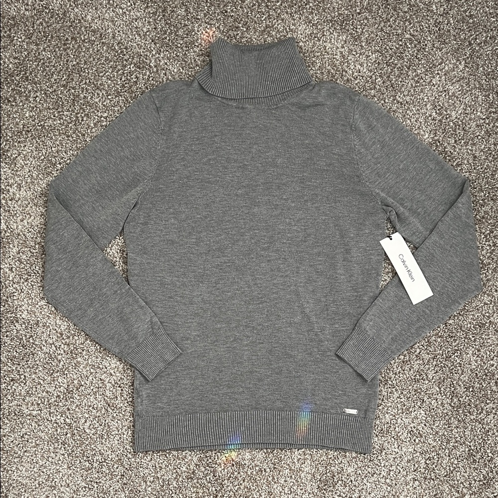 Calvin Klein Light Grey Knit Turtleneck